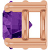 14K Rose 5.5 mm Natural Amethyst Pendant