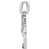 Sterling Silver Natural Mozambique Garnet & .005 CTW Natural Diamond Lion Pendant