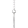 Sterling Silver .015 CT Natural Diamond Engravable 16-18" Necklace