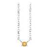 Sterling Silver Natural Citrine Bar 16" Necklace