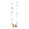 Sterling Silver Natural Citrine Bar 16" Necklace