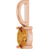 14K Rose 5x3 mm Natural Citrine Charm/Pendant