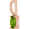 14K Rose 5x3 mm Natural Peridot Charm/Pendant