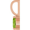 14K Rose 5x3 mm Natural Peridot Charm/Pendant