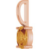 14K Rose 6x4 mm Natural Citrine Charm/Pendant