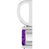 14 Karat White Gold 6x4 mm Natural Amethyst Charm/Pendant