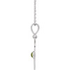 Sterling Silver Natural Peridot Starburst 16-18" Necklace