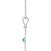 Sterling Silver Natural Turquoise Starburst 16-18" Necklace