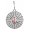Sterling Silver Natural Rhodolite Garnet Starburst Pendant