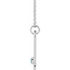 Sterling Silver Natural Blue Zircon & .01 CTW Natural Diamond Scorpio Constellation 16-18" Necklace