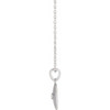Sterling Silver Natural Diamond Sand Dollar Necklace 0.015 CT, 16-18 Inch - $170