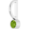 Platinum Natural Peridot Charm/Pendant