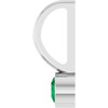 Sterling Silver Natural Emerald Charm/Pendant