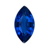 1.44 Carat Blue Sapphire Natural Gemstone, Marquise Cut, 9.7 x 5.2 mm