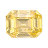 4.01 Carat GIA Yellow Unheated Sapphire Gem, Octagon Cut, 9.69 x 7.22 x 5.99 mm