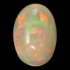 3.39 Carat Fiery Ethiopian Opal, Oval Cabocohon Shape,12.1 x 8.4 mm