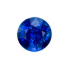 1.25 Carat Blue Sapphire Gem, Round Shape, 6.3 x 6.3 mm