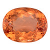 Collector Quality 15.23 Carat Imperial Topaz Gemstone, Oval Shape, 16.6 x 13 mm
