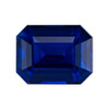 3.16 Carat Pretty Vivid Blue Sapphire Gemstone, Octagon Cut, 9.05 x 7.02 x 4.9 mm, GIA Cert