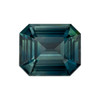 2.07 Carat Pretty Blue Green Teal Green Sapphire Gemstone, Octagon Cut, 7.7 x 6.5 mm