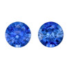 0.60 Carat Matching Blue Sapphires, Fine Gems, Round 4 mm Size