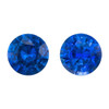 0.61 Carat Matching Blue Sapphires, Fine Gems, Round 4 mm Size