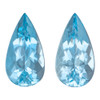 6.21 Carat Vivid Blue Aquamarine Matching Loose Gems, Pear Shape 14.8 x 7.9 mm Size