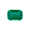 0.56 Carat Vivid Green Emerald Loose Gemstone, Octagon Shape, 6.2 x 4.3 mm Size