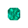 0.49 Carat Vivid Green Emerald Loose Gemstone, Radiant Shape 4.9 x 4.9 mm Size