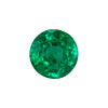 0.52 Carat Vivid Green Emerald Loose Gemstone, Round Shape 5.1 x 5.1 mm Size