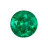 1.32 Carat Vivid Green Emerald Loose Gemstone, Round Shape 7 x 7 mm Size