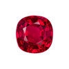 1.5 Carat Vivid Red Ruby Loose Gemstone, Cushion Shape 6.4 x 6.4 mm Size
