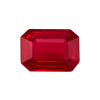 1.21 Carat Vivid Red Ruby Loose Gemstone, Emerald Cut Shape 7 x 5 mm Size