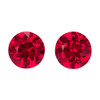 0.61 Carat Vivid Red Ruby Matched Pair of Gems, Round Shape  3.9 mm Size
