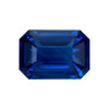 2.01 Carat Vivid Blue Sapphire Loose Gemstone, Emerald Cut Shape 8.1 x 5.7 mm Size