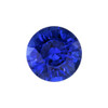 1.27 Carat Vivid Blue Sapphire Loose Gemstone, Round Shape 6.3 x 6.3 mm Size