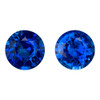 2.96 Carat Vivid Carat Matching Royal Blue Sapphires, Rounds, 6.9 mm  | Natural Luxury Gemstone, Hand Selected – $8496