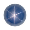 5.96 Carat Blue Star Sapphire Loose Gemstone, Round, 10 mm Size