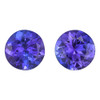 1.55 Carat Matching Vivid Blue Purple Tanzanites, Rounds, 6 mm | Natural Luxury Gemstone, Hand Selected – $1200
