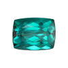 1.61 Carat Vivid Blue Green Tourmaline Loose Gemstone, Cushion Shape 7.8 x 6 mm Size