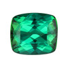 2.83 Carat Vivid Blue Green Tourmaline Loose Gemstone, Cushion Shape 8.9 x 7.9 mm Size