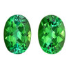 2.81 Carat Vivid Green Tourmaline Loose Gem Pair, Oval Shape 8.5 x 6 mm Size
