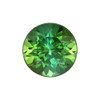 1.24 Carat Vivid Green Tourmaline Loose Gemstone, Round Shape 6.8 x 6.8 mm Size