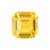 1.52 Carat Vivid Yellow Sapphire Loose Gemstone, Asscher Cut Shape 6.3 x 6.3 mm Size