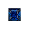 0.72 Carat Vivid Blue Sapphire Loose Gemstone, Princess Shape, 4.8 mm Size