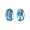 Matching Aquamarine Gemstone Pair - Oval Cut - Pure Sky Blue - 0.47 carats - 5 x 3mm