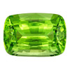 6.51 Carat Lime Green Peridot Gem, Cushion 13 x 9 mm - $2,240