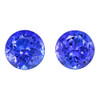 2.74 Carat Matching Vivid Blue Purple Tanzanites, Rounds, 7 mm | Natural Luxury Gemstone, Hand Selected – $2239