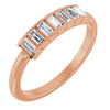 14K Rose 1/4 CTW Natural Diamond Stackable Ring