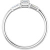 Platinum 1/4 CTW Natural Diamond Stackable Ring
